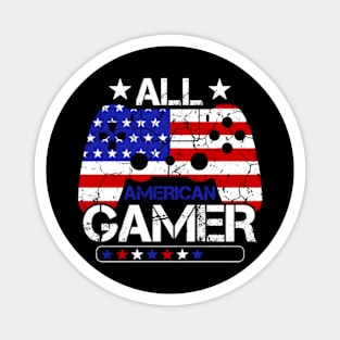 Kids 4th of July All American Gamer Magnet